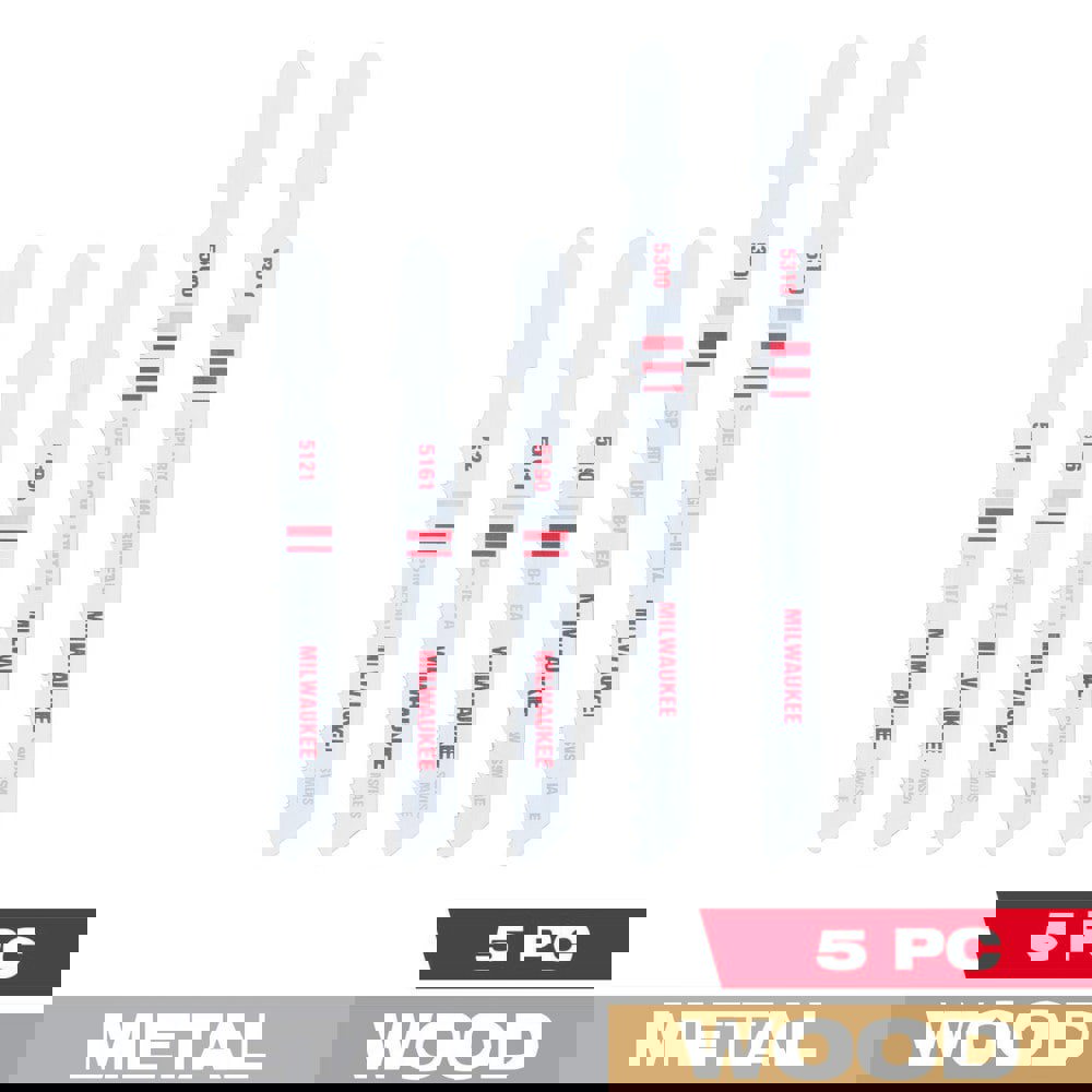 Jig Saw Blade Sets; Blade Material: Bi-Metal ; Shank Type: T-Shank ; Minimum Teeth Per Inch: 10 ; Maximum Teeth Per Inch: 24 ; Cutting Edge Style: Toothed ; Teeth Per Inch: 10-24